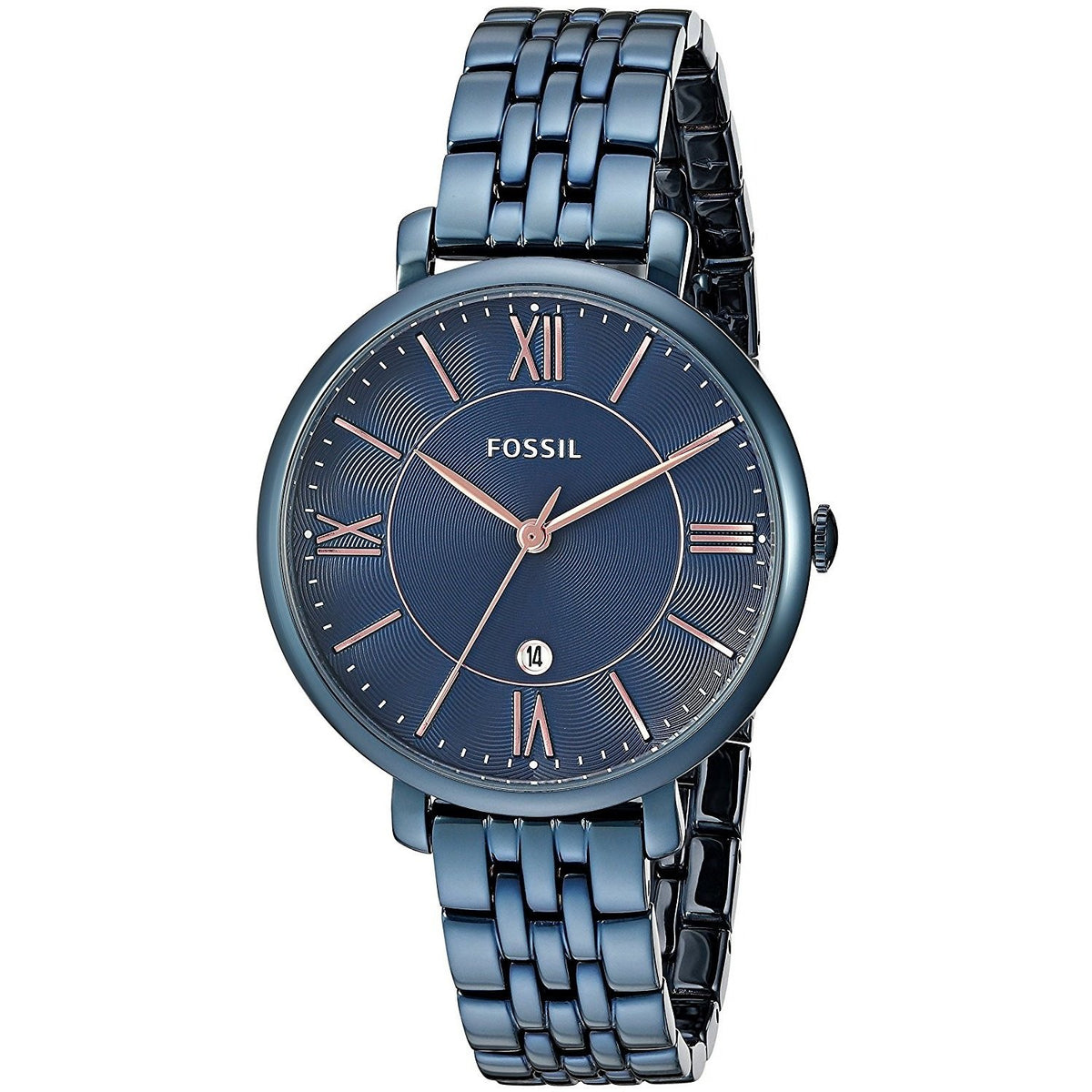 Fossil Women's ES4094 Jacqueline Blue Stainless Steel Watch