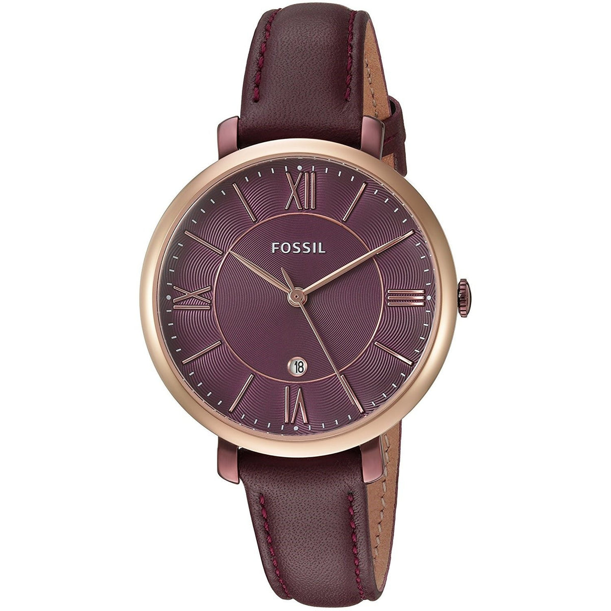 Fossil Women's ES4099 Jacqueline Red Leather Watch