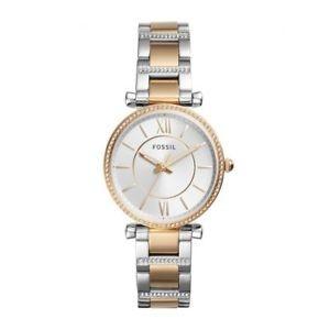 Fossil Women's ES4302 Carlie Two-Tone Stainless Steel Watch