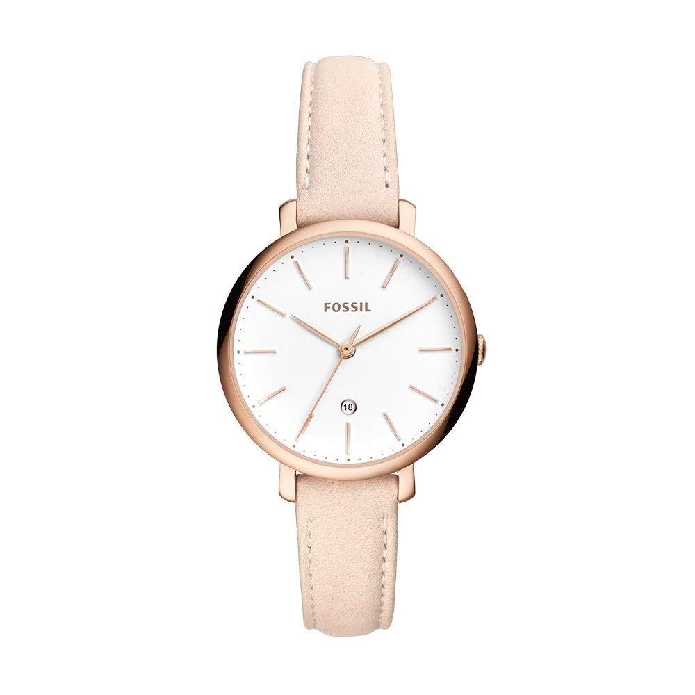 Fossil Women's ES4369 Jacqueline Pink Leather Watch