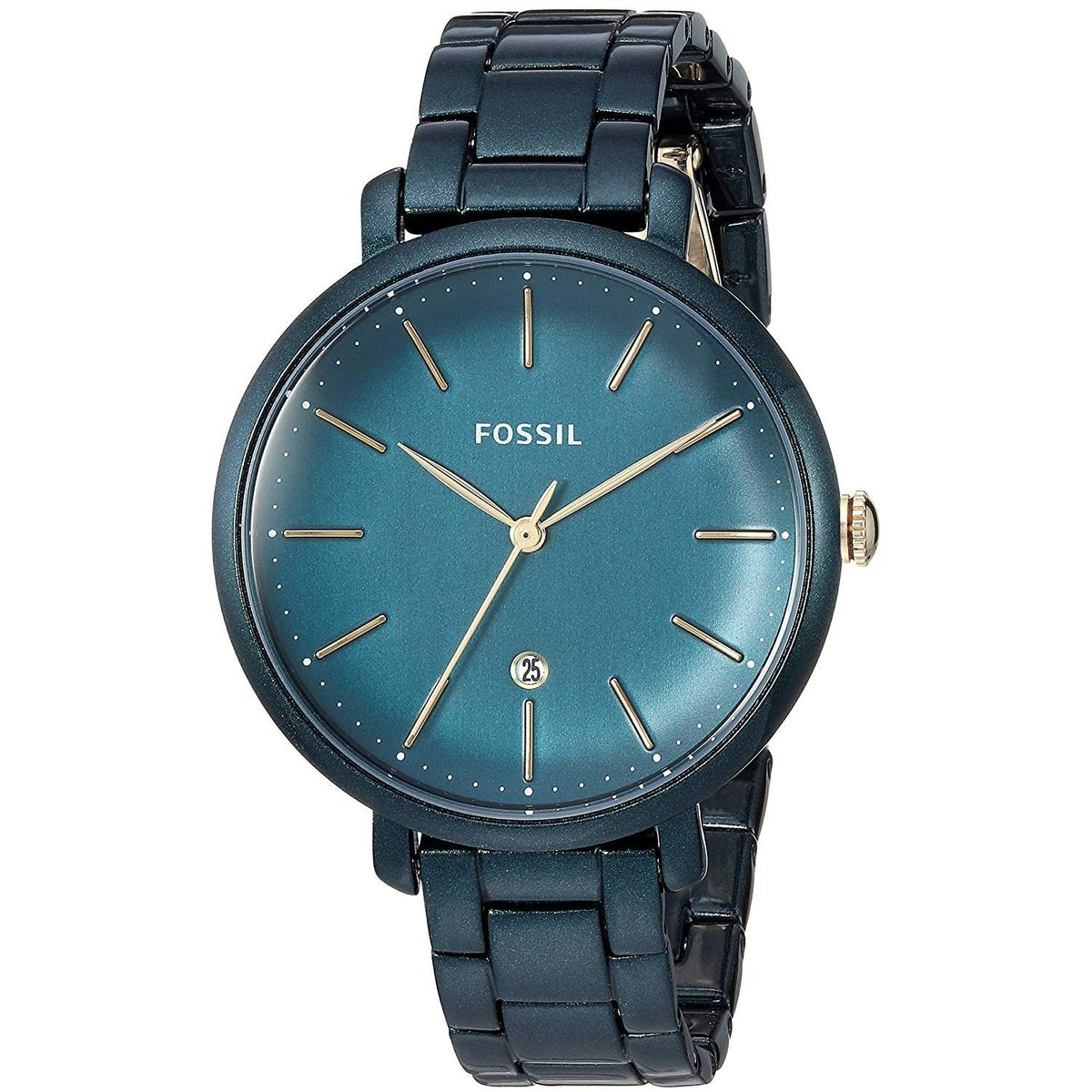 Fossil Women's ES4409 Jacqueline Green Stainless Steel Watch