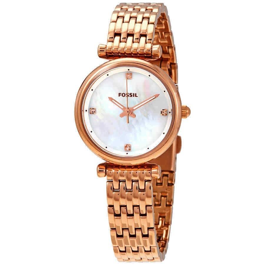 Fossil Women's ES4429 Carlie Rose Gold-Tone Stainless Steel Watch