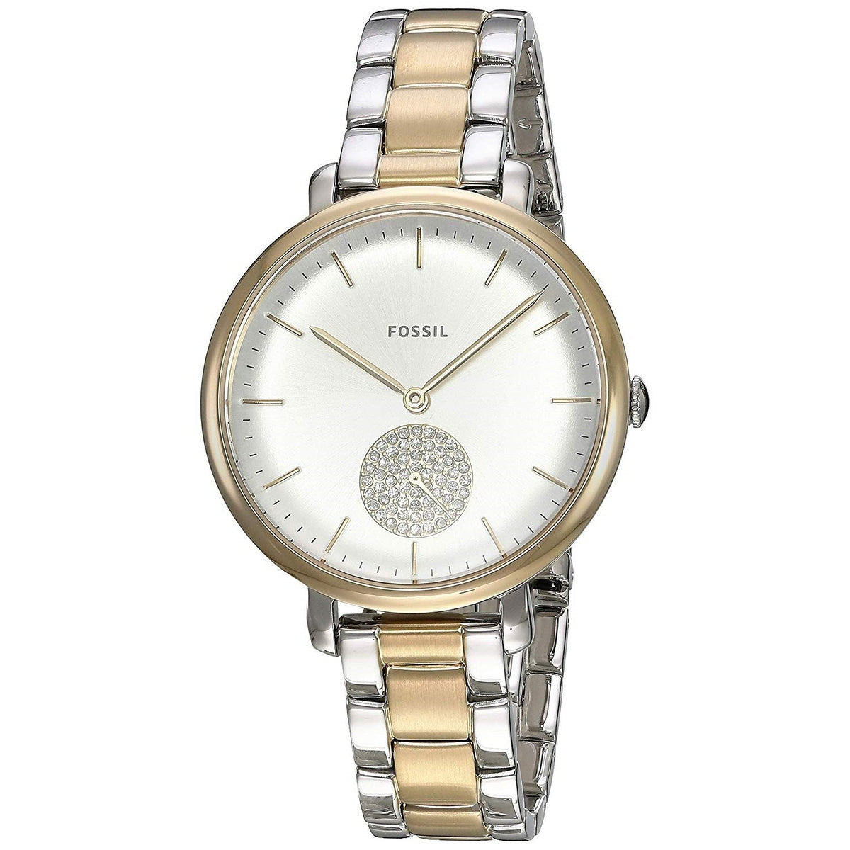 Fossil Women's ES4439 Jacqueline Crystal Two-Tone Stainless Steel Watch