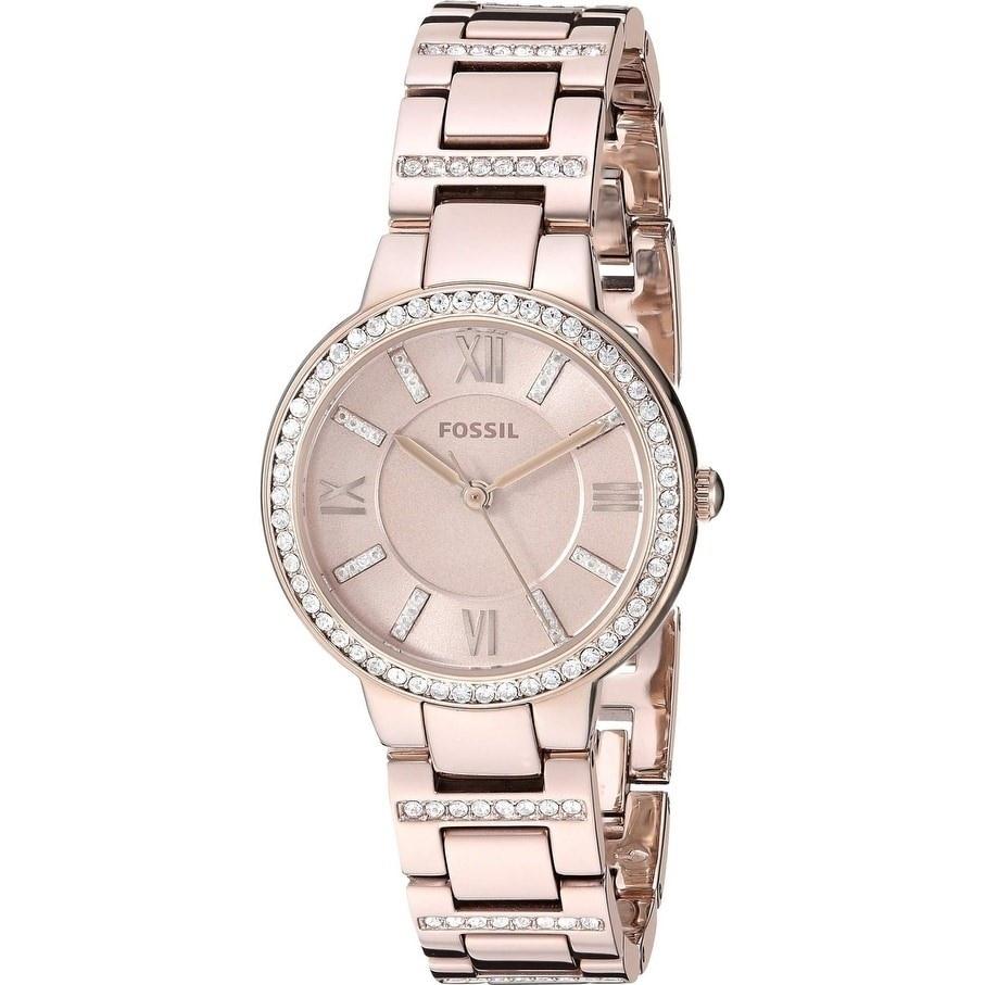 Fossil Women's ES4482 Virginia Pink Stainless Steel Watch