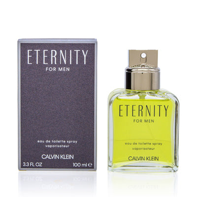 Eternity Men Calvin Klein Edt Spray 3.4 Oz (100 Ml) For Men  