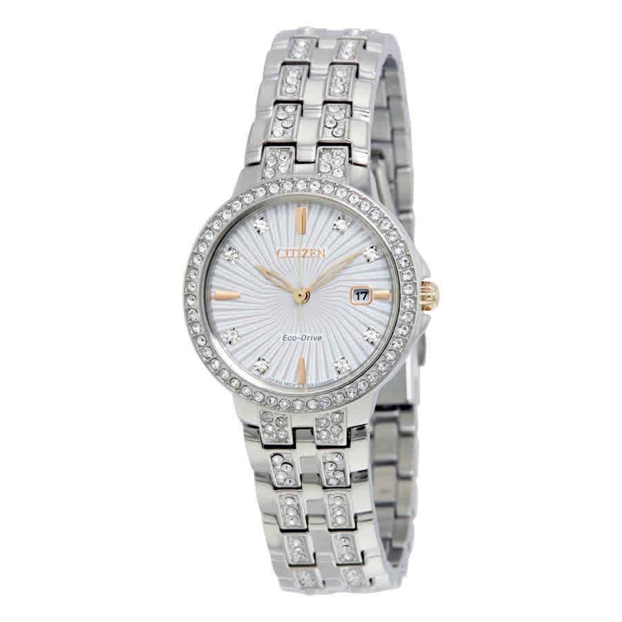 Citizen Women&#39;s EW2340-58A Silhouette Crystal Stainless Steel With Sets of Crystal Watch