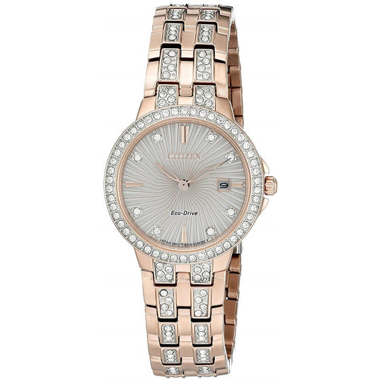 Citizen Women's EW2348-56A Silhouette Crystal Rose Gold-Tone Stainless Steel with Sets of Crystal Watch