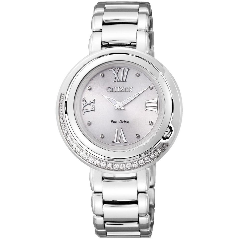 Citizen Women&#39;s EX1120-53X Eco-Drive Crystal Stainless Steel Watch