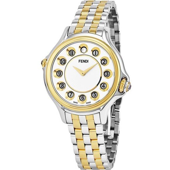 Fendi Women&#39;s F107134000T06 Crazy Carats Two-Tone Stainless Steel Watch