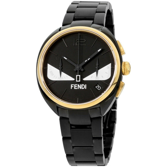 Fendi Men's F215111400 Momento Chronograph Black Stainless Steel Watch