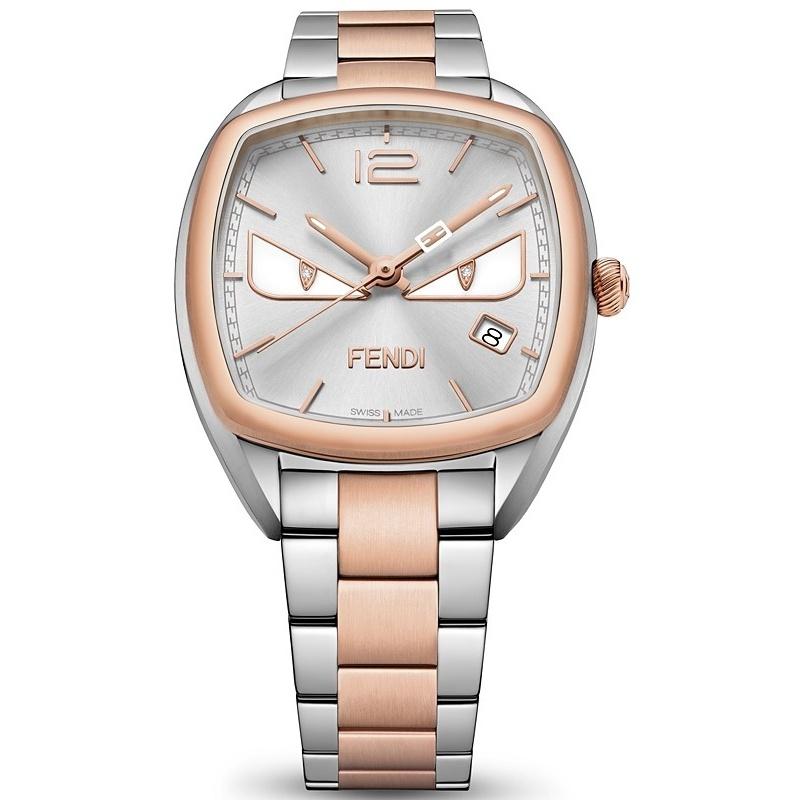 Fendi Women&#39;s F223236400D1 Momento Bugs Two-Tone Stainless Steel Watch