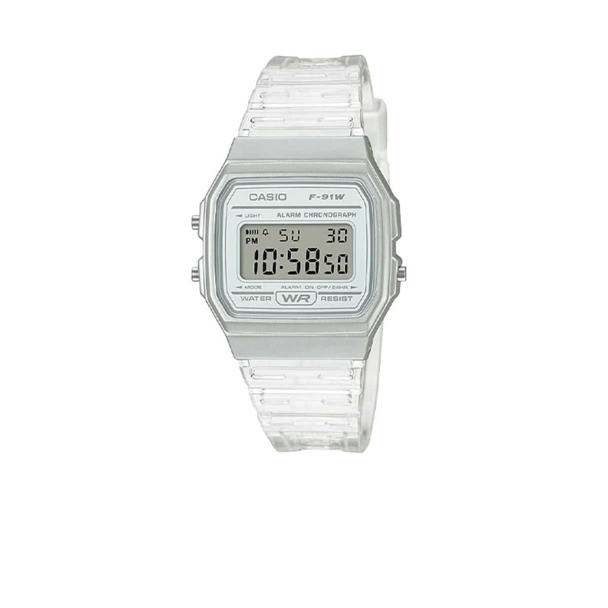 Casio Men&#39;s F91WS-7 Casio Clear Resin Watch