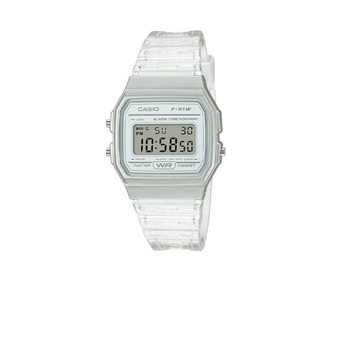 Casio Men's F91WS-7 Casio Clear Resin Watch