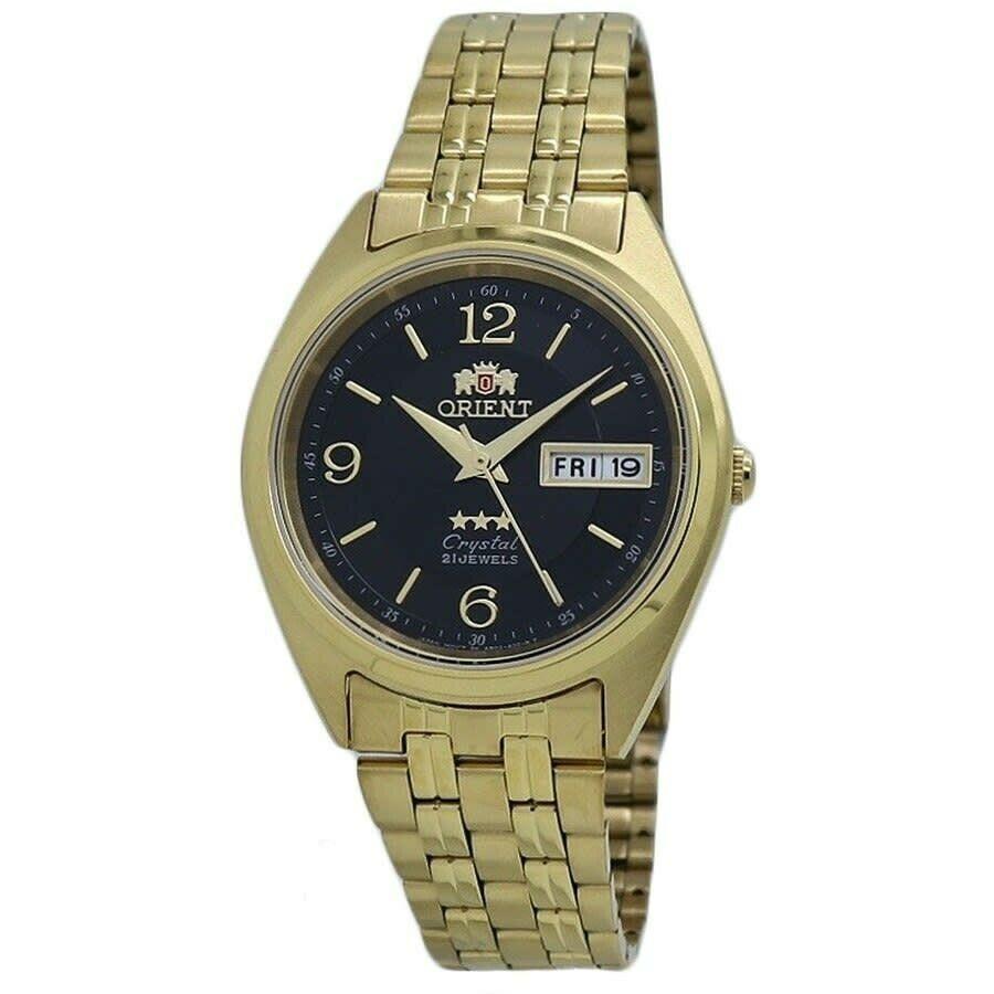 Orient Men&#39;s FAB0000CB9 Tri Star Gold-Tone Stainless Steel Watch