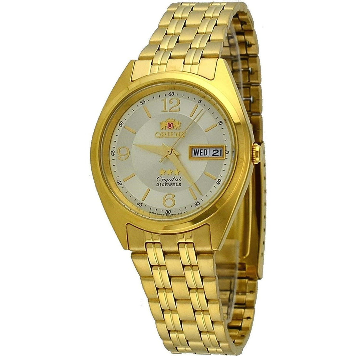 Orient Men&#39;s FAB0000CC9 Tri Star Gold-Tone Stainless Steel Watch