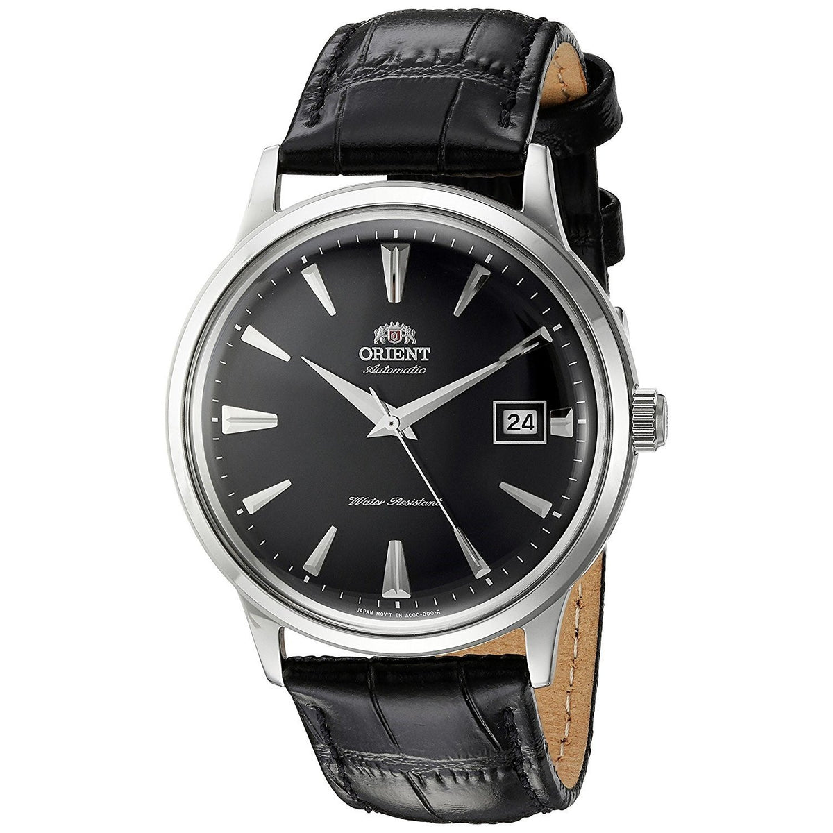 Orient Men&#39;s FAC00004B0 Bambino 2nd Generation Automatic Black Leather Watch