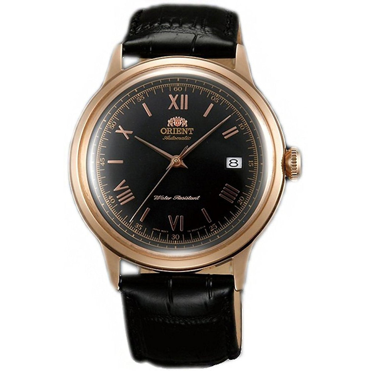 Orient Men&#39;s FAC00006B0 Bambino 2nd Generation Automatic Black Leather Watch