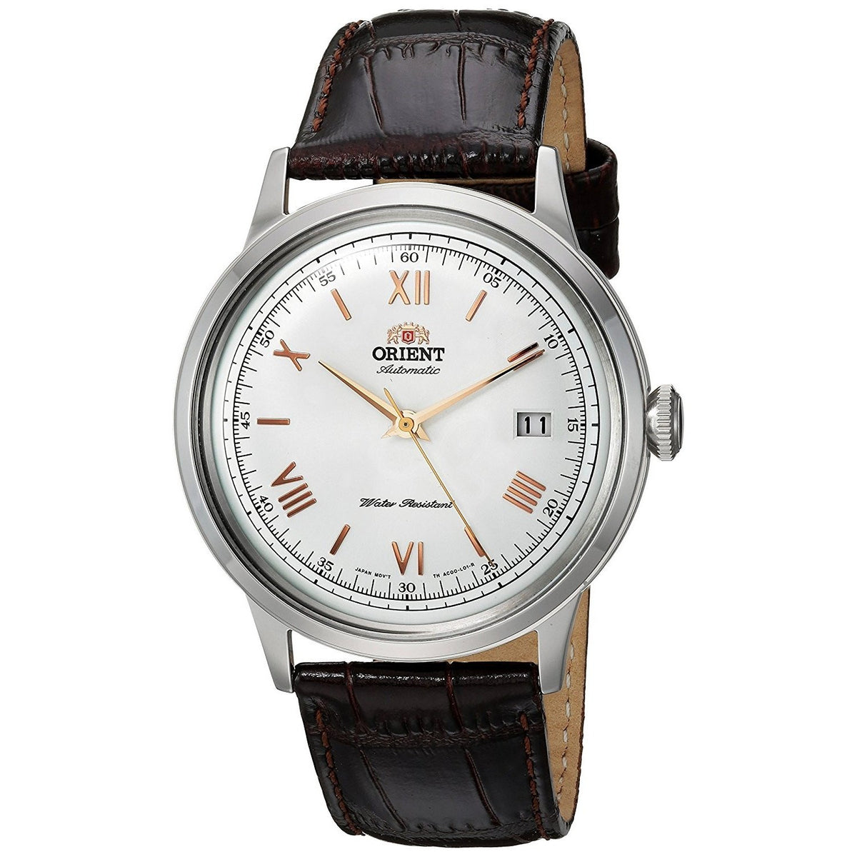 Orient Men&#39;s FAC00008W0 Bambino 2nd Generation Automatic Brown Leather Watch
