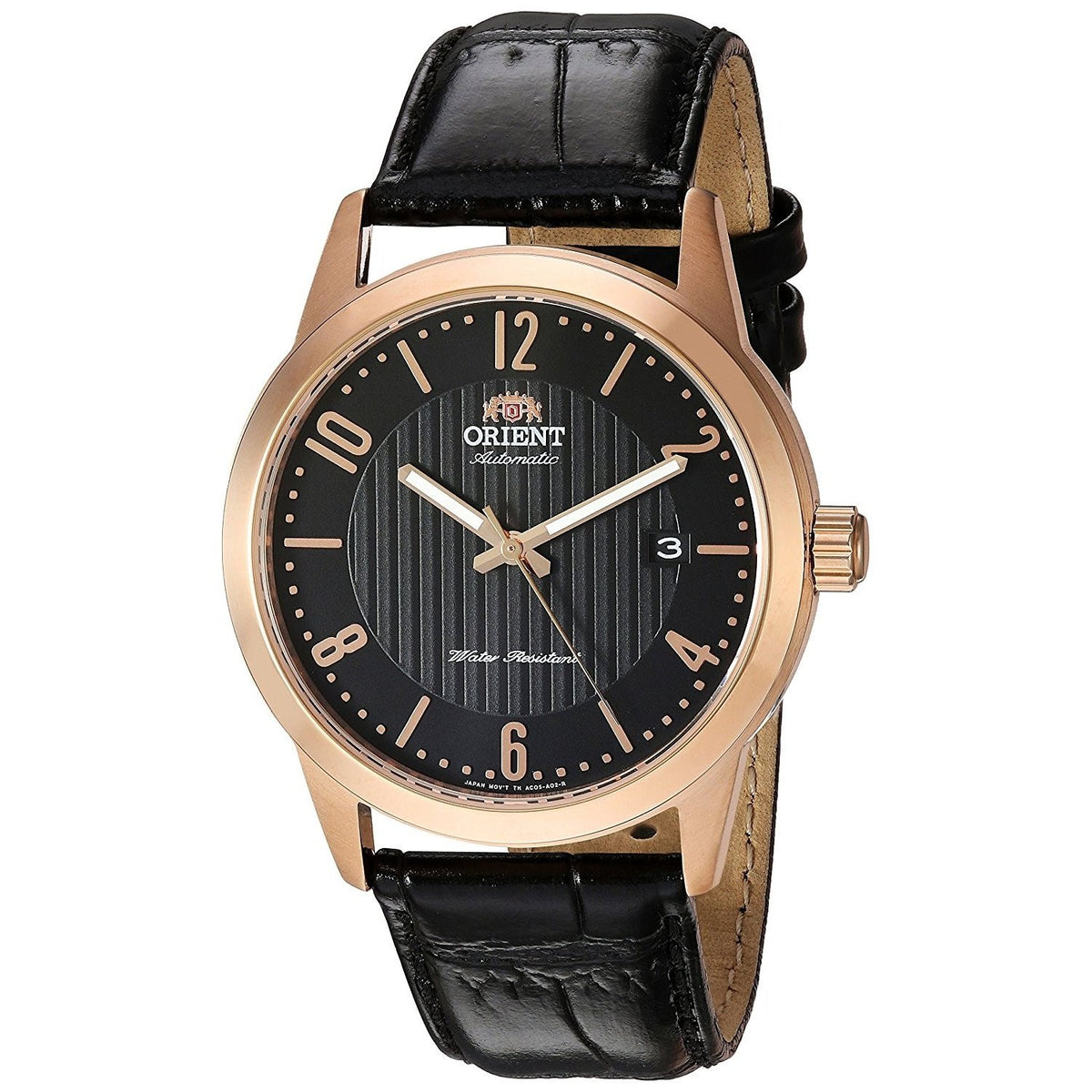 Orient Men&#39;s FAC05005B0 Howard Automatic Black Leather Watch