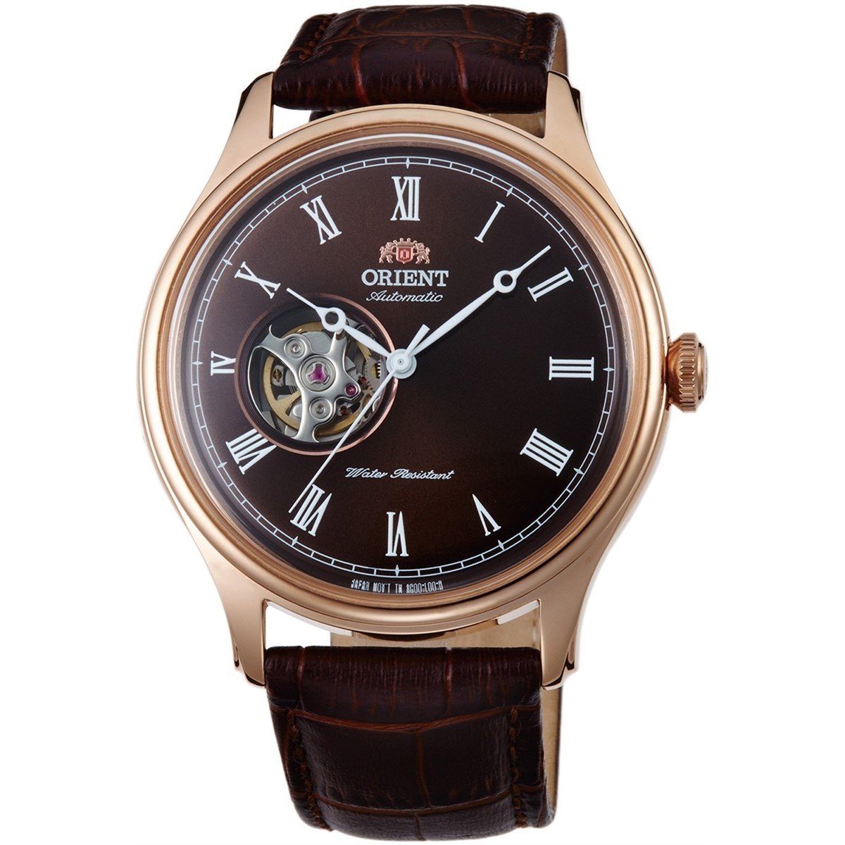 Orient Men&#39;s FAG00001T0 Esteem II Open Heart Automatic Brown Leather Watch