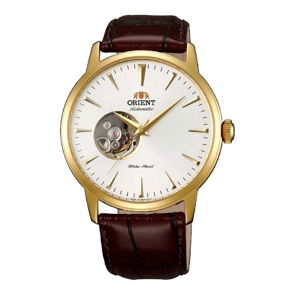 Orient Men&#39;s FAG02003W0 Esteem II Open Heart Automatic Brown Leather Watch