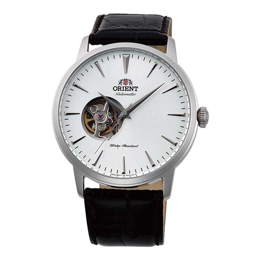 Orient Men&#39;s FAG02005W0 Esteem II Open Heart Automatic Black Leather Watch