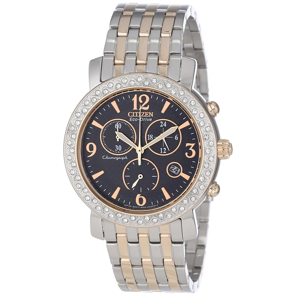 Citizen Women&#39;s FB1296-51H Eco-Drive Chronograph Two-Tone Stainless Steel Watch