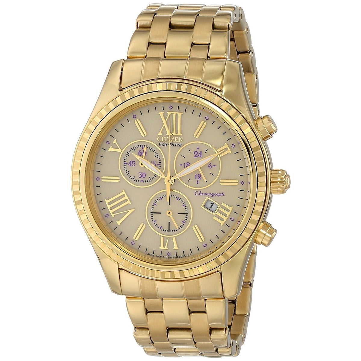 Citizen Women&#39;s FB1362-59P Classic Chronograph Gold-Tone Stainless Steel Watch