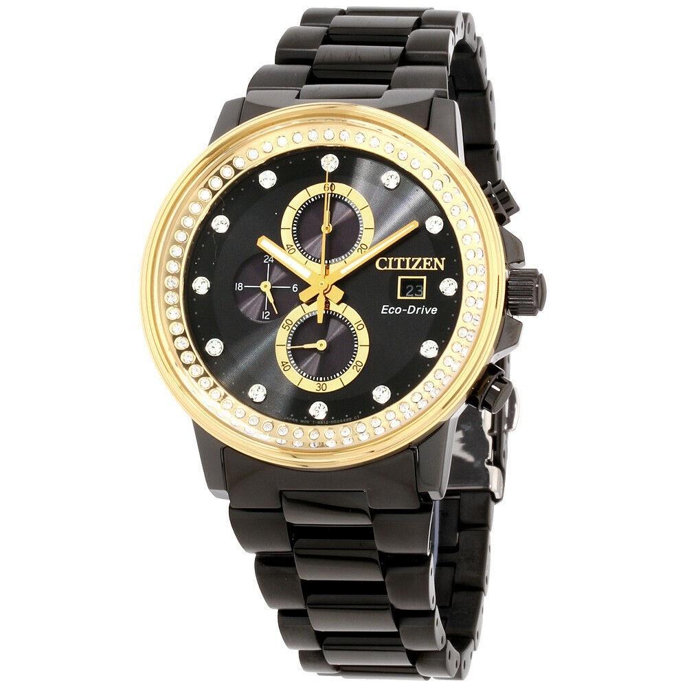 Citizen Men&#39;s FB3008-57E Chandler Chronograph Black Stainless Steel Watch
