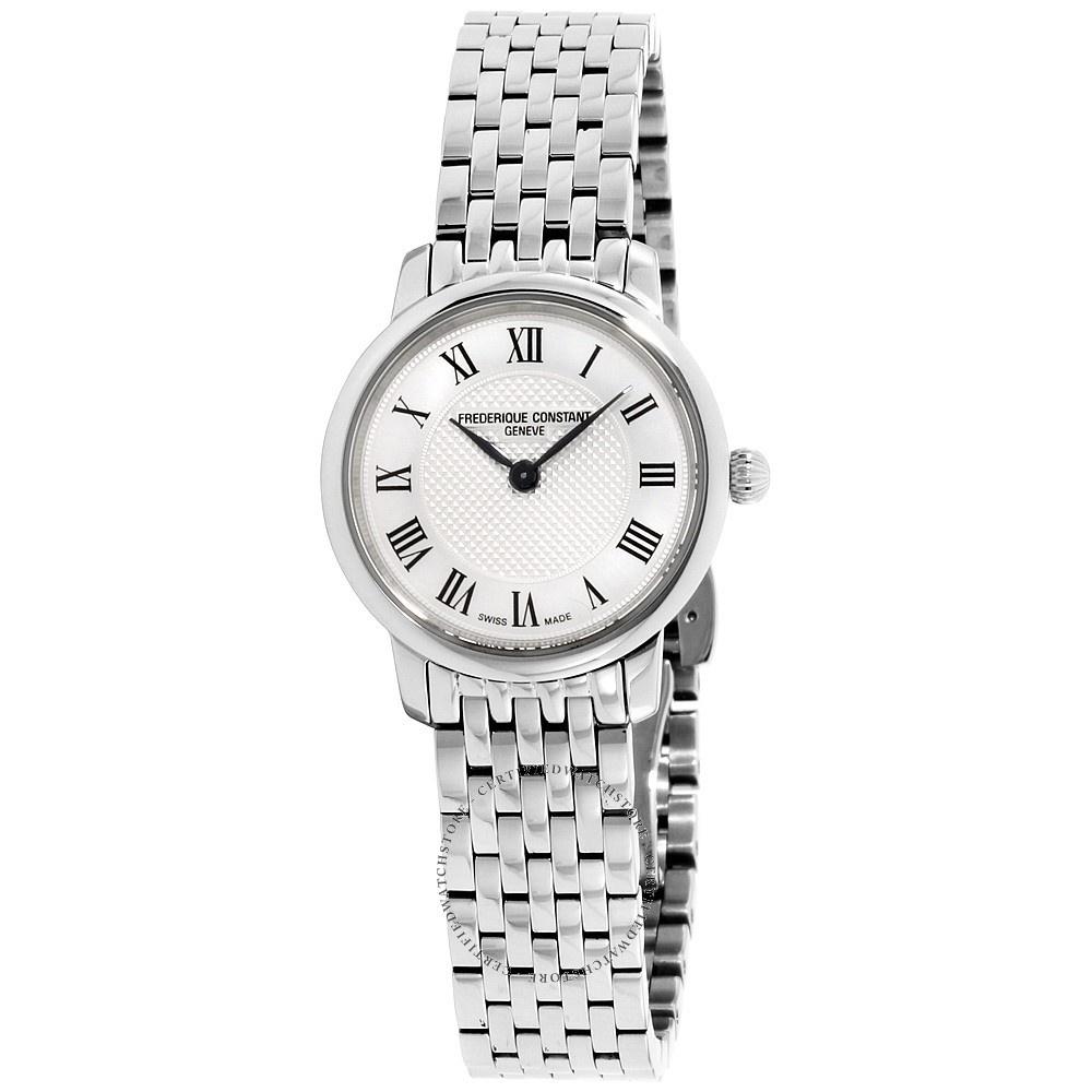 Frederique Constant Women&#39;s FC-200MCS6B Slimline Stainless Steel Watch