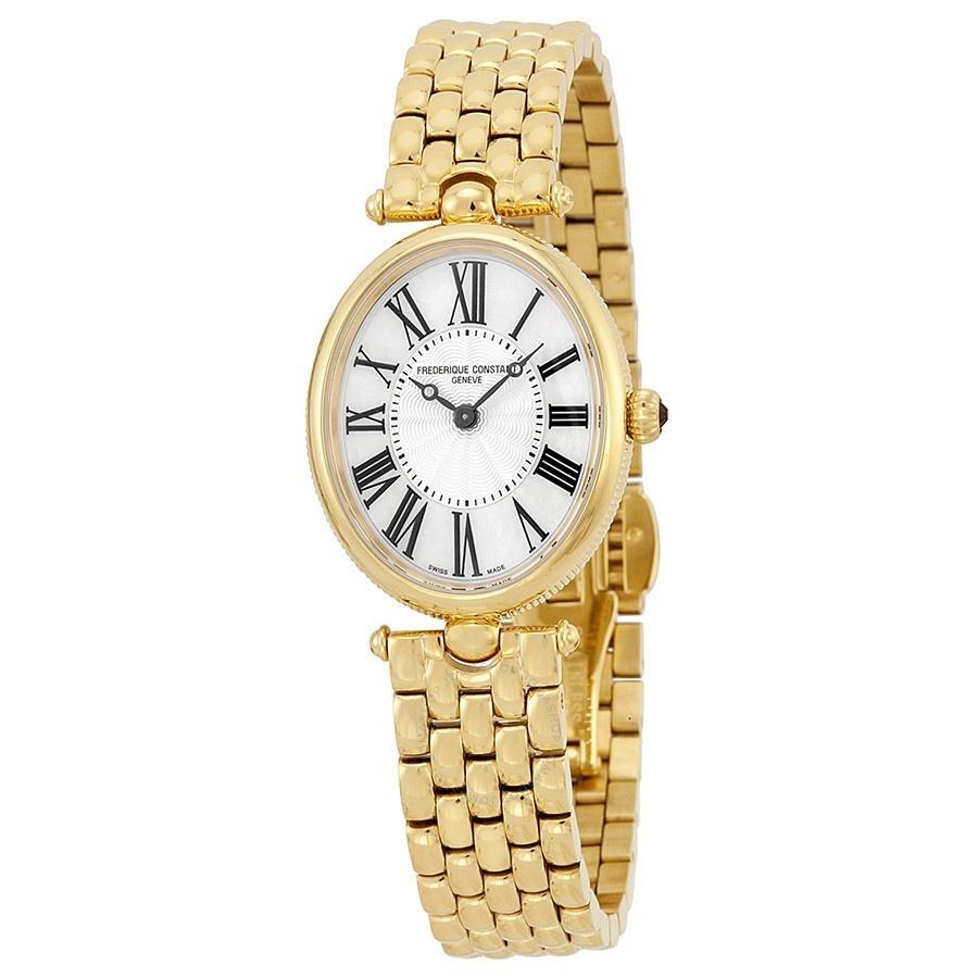 Frederique Constant Women&#39;s FC-200MPW2V5B Art Deco Gold-Tone Stainless Steel Watch