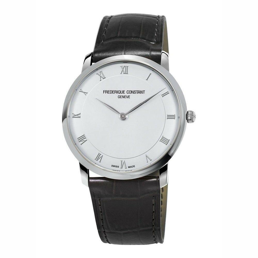 Frederique Constant Men&#39;s FC-200RS5S36 Slimline Black Leather Watch