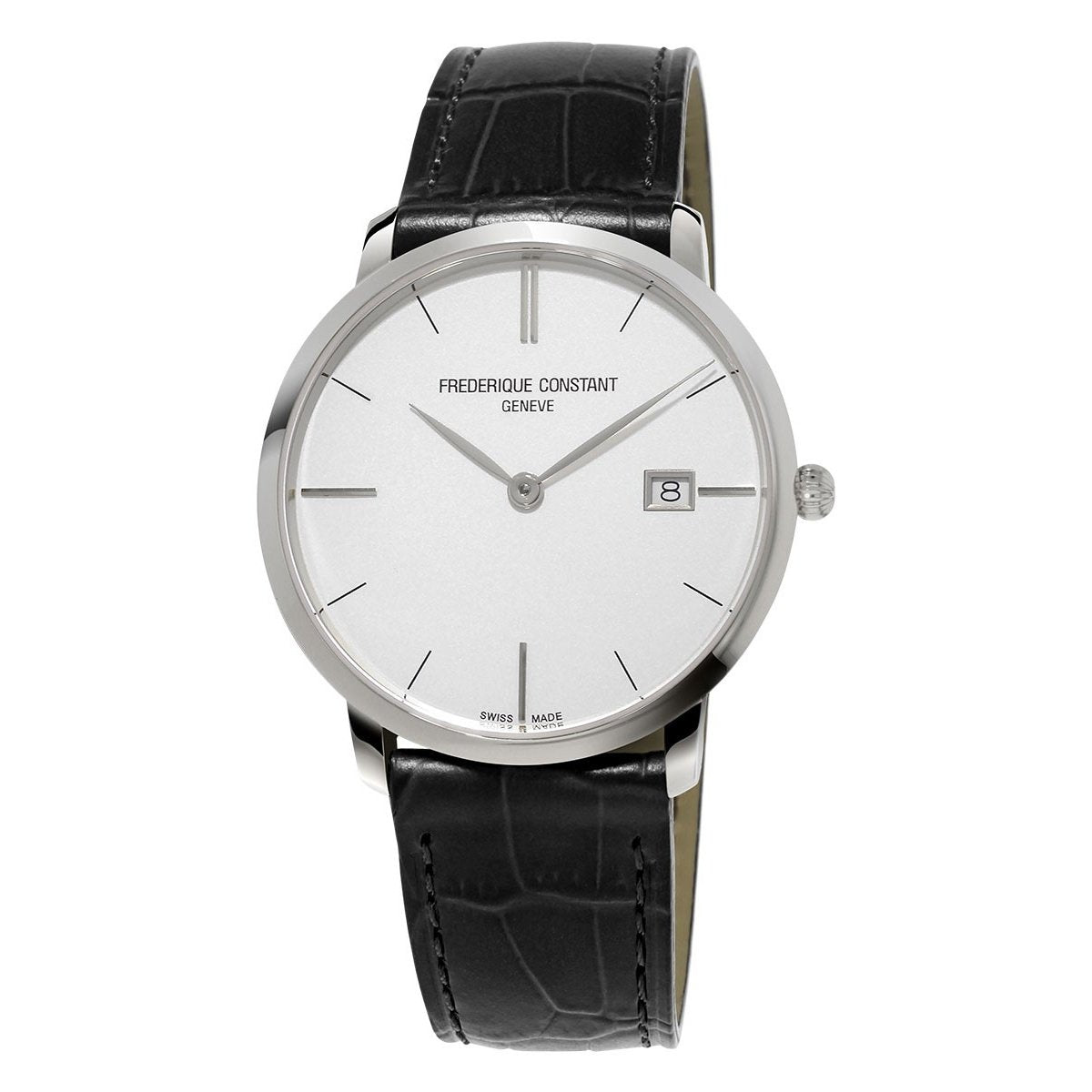 Frederique Constant Men&#39;s FC-220S5S6 Slimline Black Leather Watch