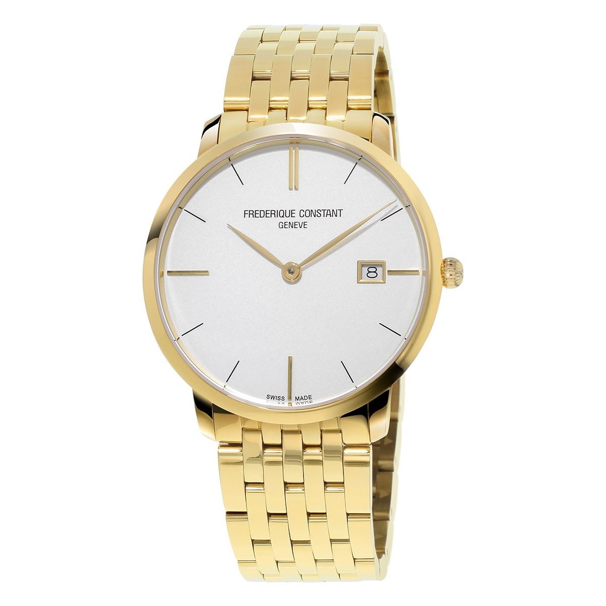 Frederique Constant Women&#39;s FC-220V5S5B Slimline Gold-Tone Stainless Steel Watch