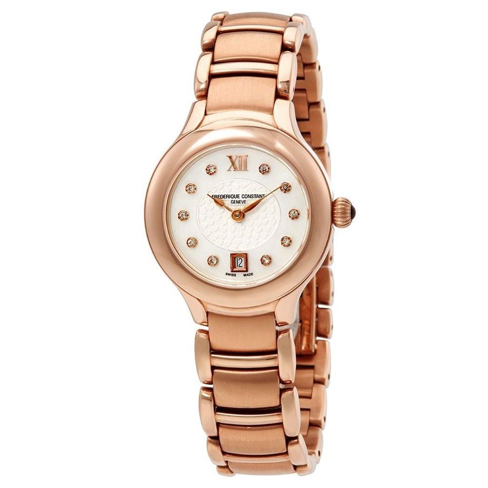 Frederique Constant Women&#39;s FC-220WHD2ER4B Delight Diamond Rose-Tone Stainless Steel Watch