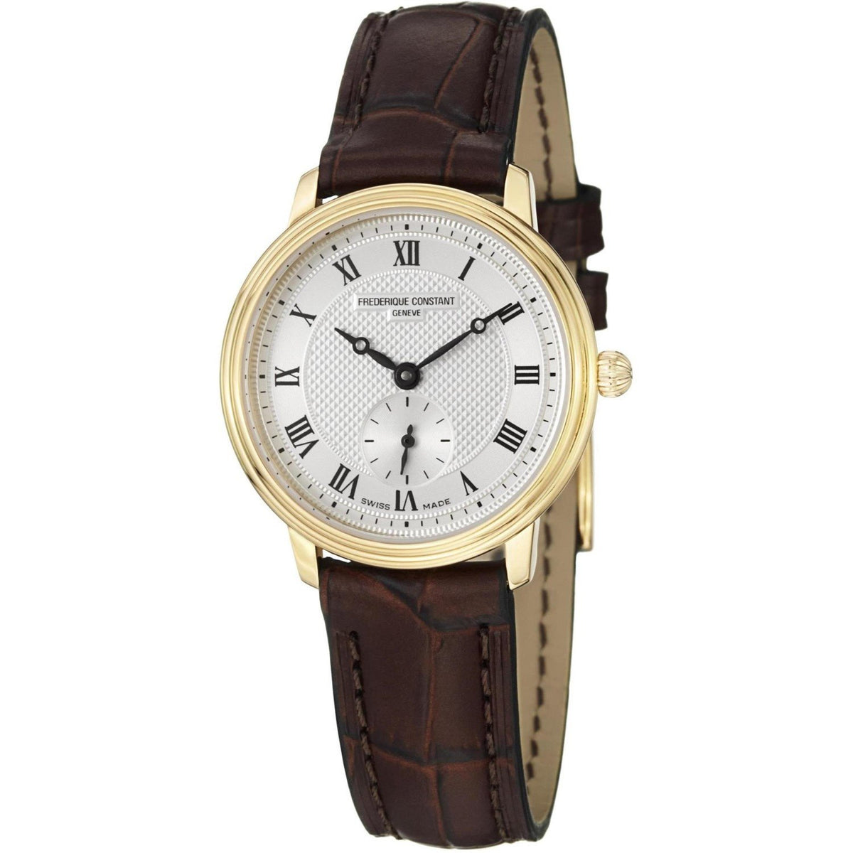 Frederique Constant Women's FC-235M1S5 Slimline Brown Leather Watch