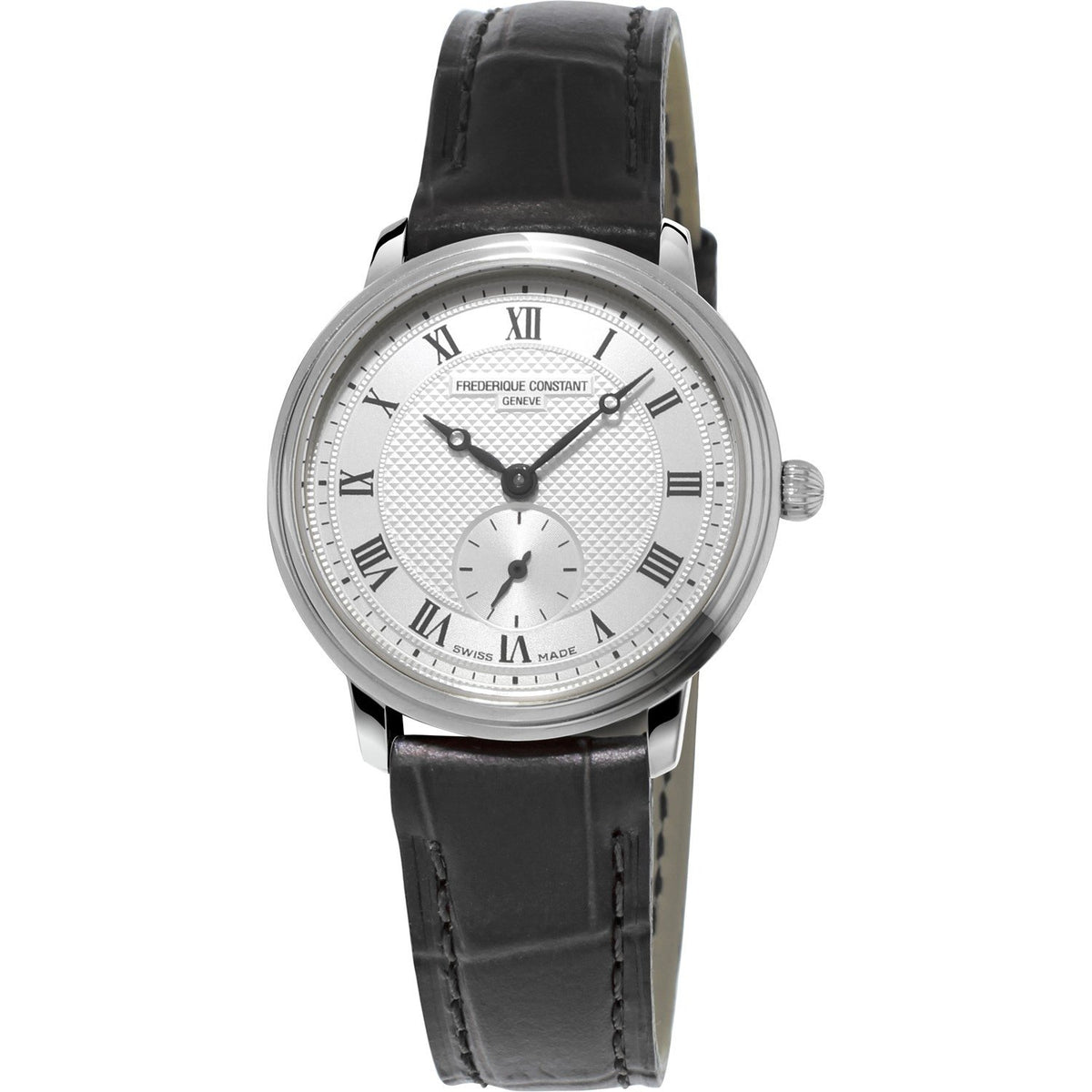 Frederique Constant Women's FC-235M1S6 Slimline Black Leather Watch