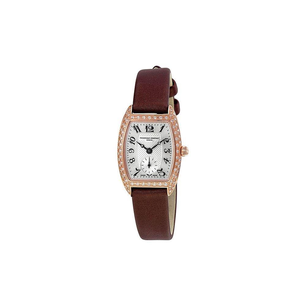 Frederique Constant Women&#39;s FC-235M1TPV24 Art Deco Black Cloth Watch