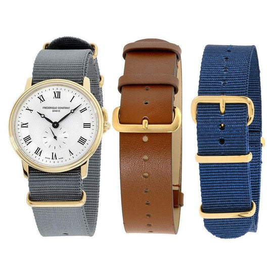 Frederique Constant Men's FC-235M4S5-GRYSET2 Slimline Grey Nylon Watch