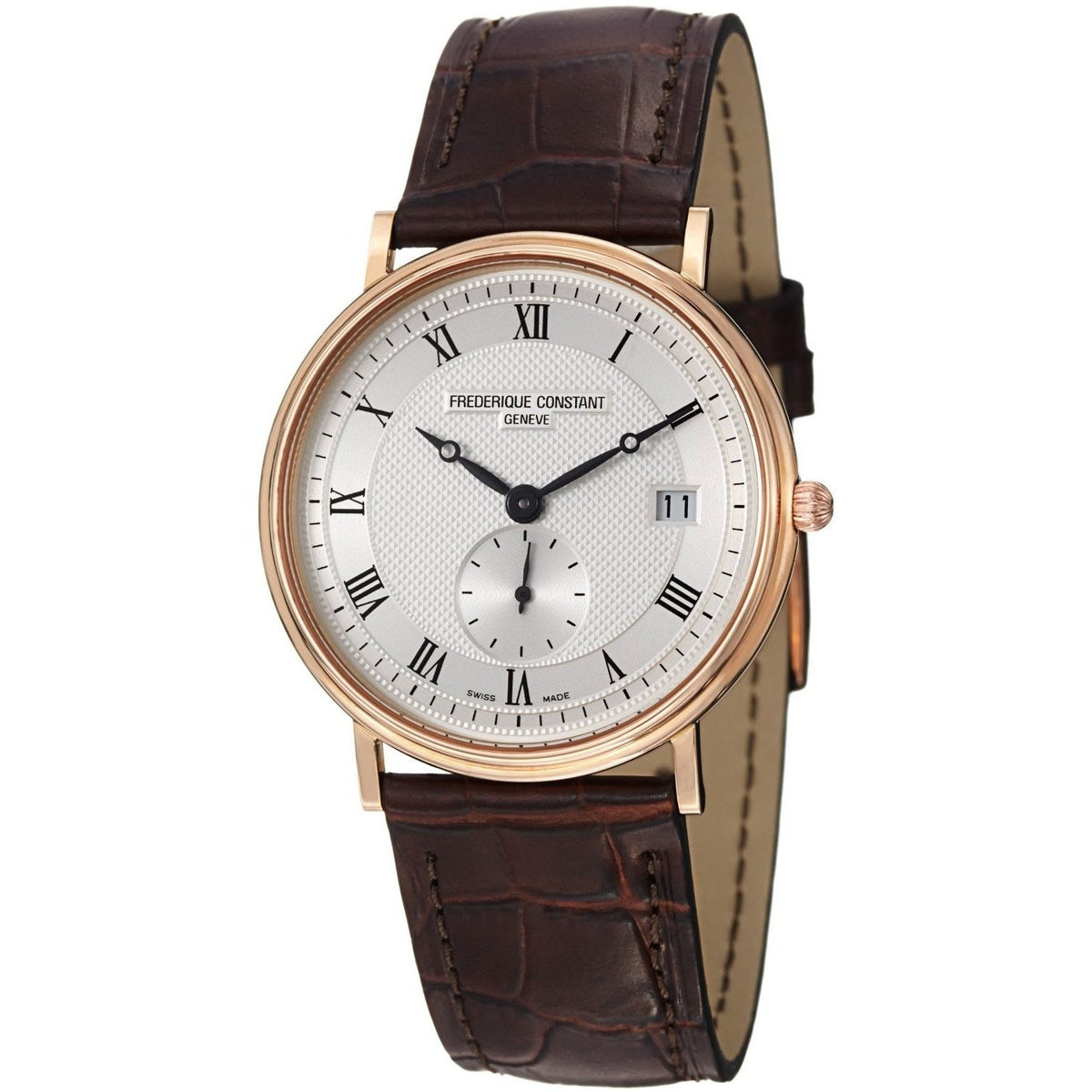 Frederique Constant Men's FC-245M4S9 Slimline Brown Leather Watch