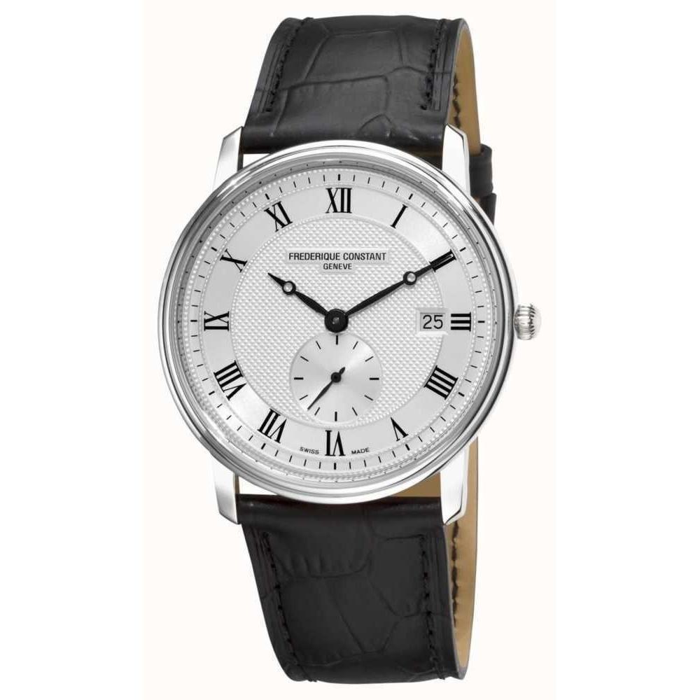 Frederique Constant Men's FC-245M5S6 Slimline Black Leather Watch