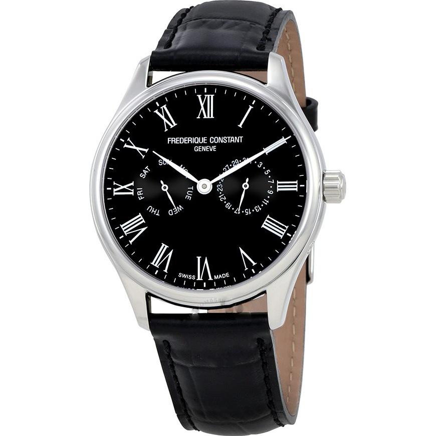 Frederique Constant Men&#39;s FC-259BR5B6 Classics Black Leather Watch