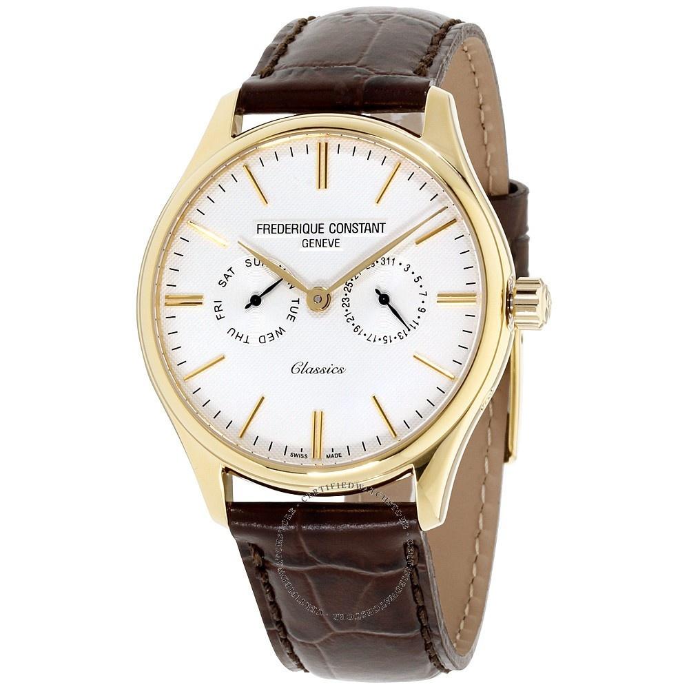 Frederique Constant Men&#39;s FC-259ST5B5 Classics Brown Leather Watch