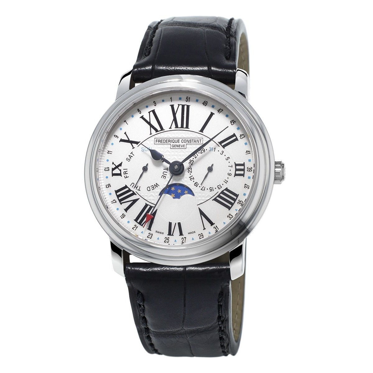 Frederique Constant Men&#39;s FC-270M4P6 Classic Black Leather Watch