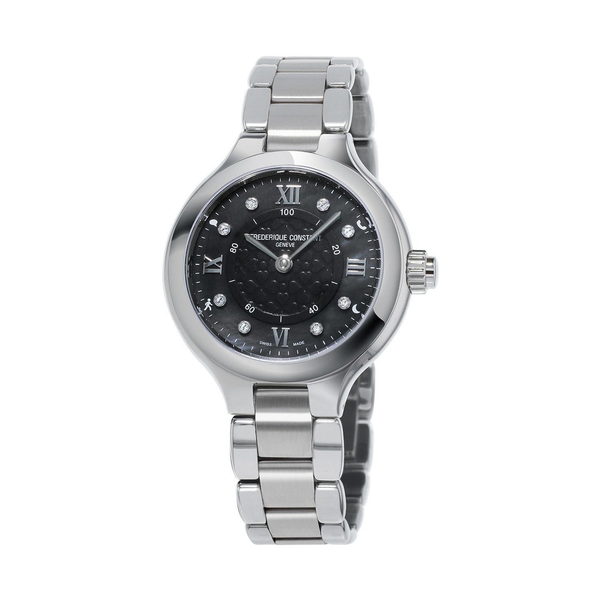 Frederique Constant Women&#39;s FC-281GHD3ER6B Horological SmartWatch Stainless Steel Watch