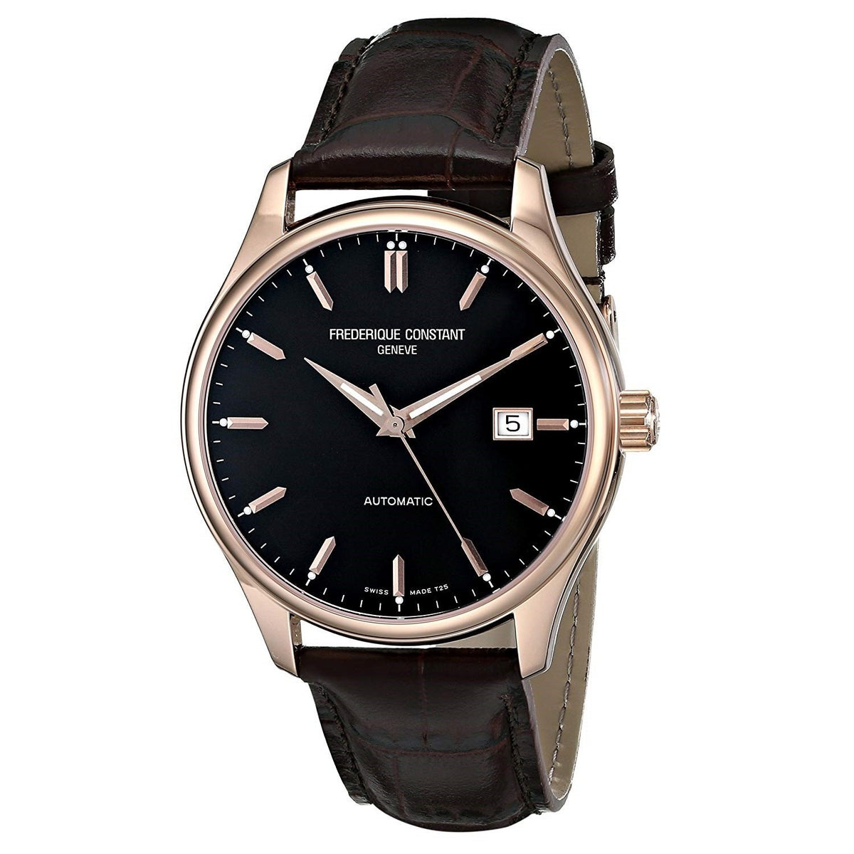 Frederique Constant Men&#39;s FC-303C5B4 Clear Vision Brown Leather Watch