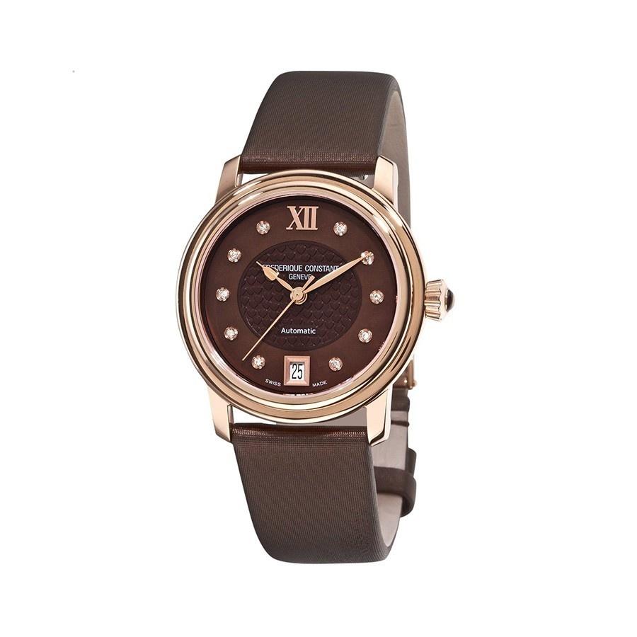 Frederique Constant Women's FC-303CHD2P4 Classic Diamond Brown Satin Watch
