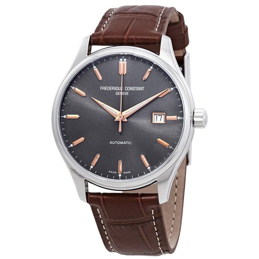 Frederique Constant Men&#39;s FC-303LGR5B6 Classics Brown Leather Watch