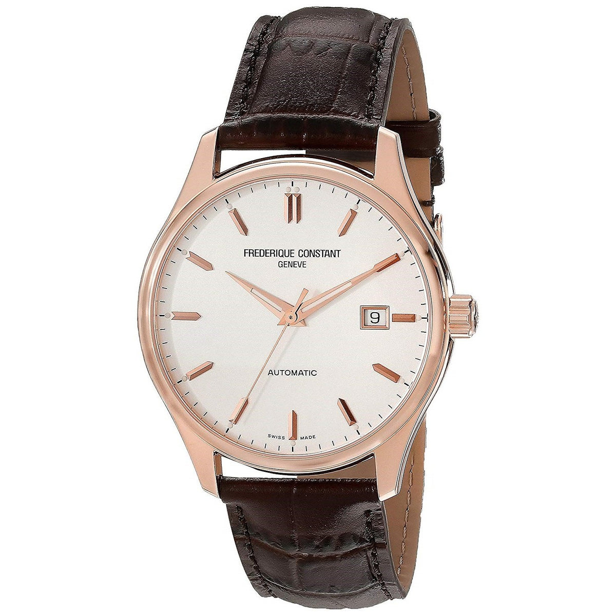 Frederique Constant Men&#39;s FC-303V5B4 Classic Brown Leather Watch