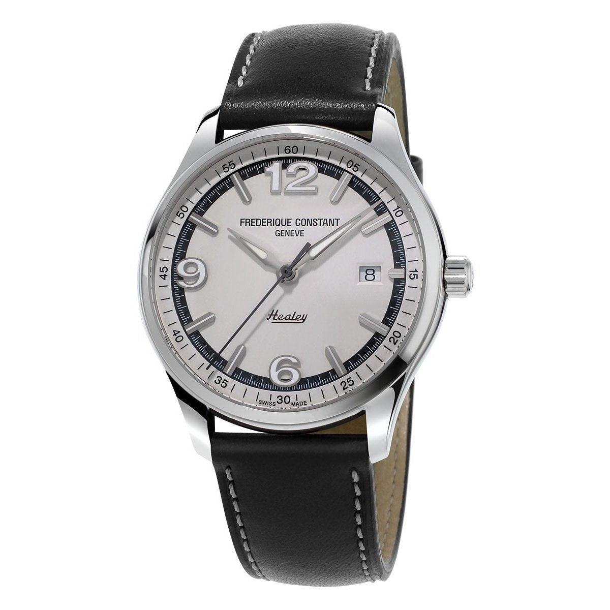 Frederique Constant Men&#39;s FC-303WGH5B6 Vintage rally Automatic Grey Leather Watch